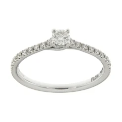 Fashion Anello di Fidanzamento Riflessi in Oro Bianco con Diamante 0,19 Carati Anelli Di Fidanzamento