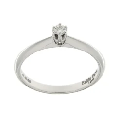 Discount Anello di Fidanzamento Frecce in Oro Bianco con Diamante 0,08 Carati Anelli Di Fidanzamento