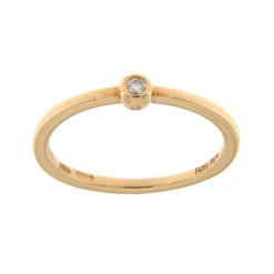 Fashion Anello di Fidanzamento Cipollina in Oro Rosa con Diamante 0,03 Carati Anelli Di Fidanzamento