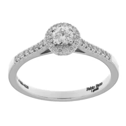 Hot Anello di Fidanzamento Corona Piccola in Oro Bianco con Diamanti Anelli Di Fidanzamento