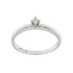 Online Anello di Fidanzamento Luce in Oro Bianco con Diamante 0,05 Carati Anelli Di Fidanzamento