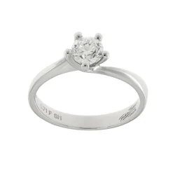 Hot Anello di Fidanzamento Intreccio in Oro Bianco e Diamante 0,70 Carati Anelli Di Fidanzamento