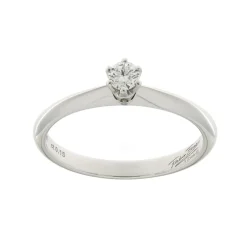 Online Anello di Fidanzamento Corona in Oro Bianco e Diamante 0,15 Carati Anelli Di Fidanzamento