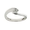Online Anello di Fidanzamento Edvige in Oro Bianco con Diamante Taglio Brillante 0,20 Carati Anelli Di Fidanzamento