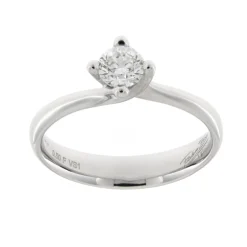 Best Anello di Fidanzamento Modello Valentina in Oro Bianco con Diamante 0,50 Carati Anelli Di Fidanzamento