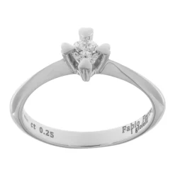 Best Anello di Fidanzamento Cuori in Oro Bianco con Diamante 0,25 Carati Anelli Di Fidanzamento