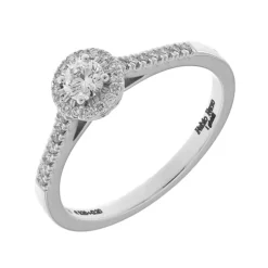 Hot Anello di Fidanzamento Corona Piccola in Oro Bianco con Diamanti Anelli Di Fidanzamento