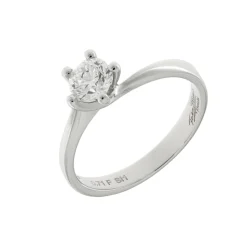 Hot Anello di Fidanzamento Intreccio in Oro Bianco e Diamante 0,70 Carati Anelli Di Fidanzamento