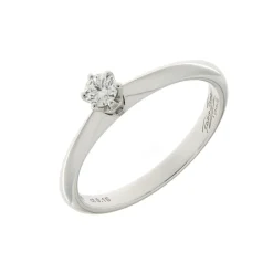 Online Anello di Fidanzamento Corona in Oro Bianco e Diamante 0,15 Carati Anelli Di Fidanzamento