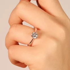 Hot Anello di Fidanzamento Vulcan in Oro Bianco e Diamante 1,01 Carati Anelli Di Fidanzamento