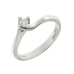 New Anello di Fidanzamento in Oro Bianco con Diamante 0,20 Carati Anelli Di Fidanzamento