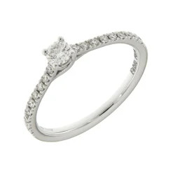 Fashion Anello di Fidanzamento Riflessi in Oro Bianco con Diamante 0,19 Carati Anelli Di Fidanzamento