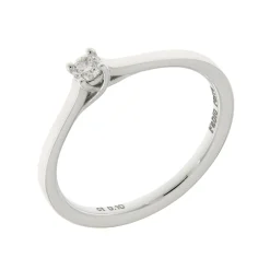 Discount Anello di Fidanzamento Incrocio Mini in Oro Bianco con Diamante 0,10 Carati Anelli Di Fidanzamento