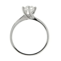 Hot Anello di Fidanzamento Intreccio in Oro Bianco e Diamante 0,70 Carati Anelli Di Fidanzamento