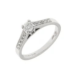 Best Anello di Fidanzamento King in Oro Bianco con Diamanti 0,30 Carati Anelli Di Fidanzamento