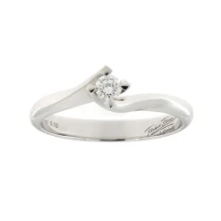 New Anello di Fidanzamento in Oro Bianco con Diamante 0,20 Carati Anelli Di Fidanzamento