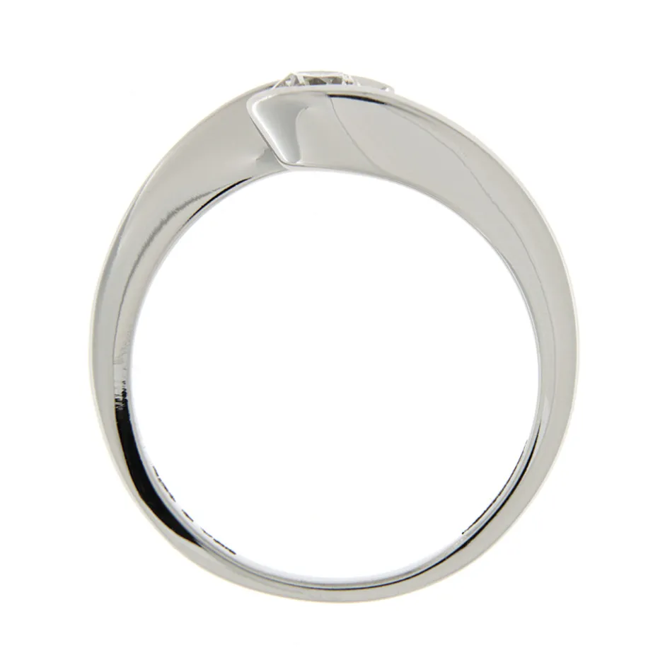 Online Anello di Fidanzamento Edvige in Oro Bianco con Diamante Taglio Brillante 0,20 Carati Anelli Di Fidanzamento