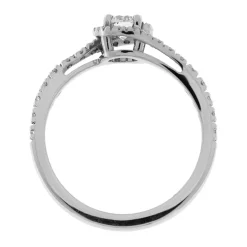 Online Anello di Fidanzamento Incontro in Oro Bianco con Diamanti Anelli Di Fidanzamento