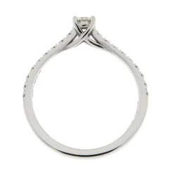 Fashion Anello di Fidanzamento Riflessi in Oro Bianco con Diamante 0,19 Carati Anelli Di Fidanzamento