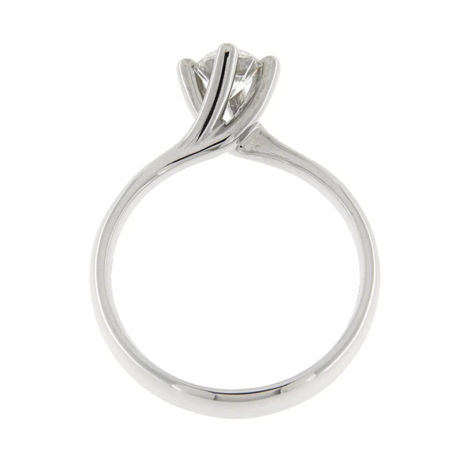 Best Anello di Fidanzamento Intreccio Grande in Oro Bianco con Diamante 1,01 Carati Anelli Di Fidanzamento