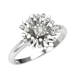 Online Anello Donna Bliss Gioielli Collezione Desiderio In Oro Bianco e Diamanti Outlet Gioielli
