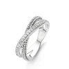 Hot Anello Donna In Argento 925 Ti Sento Milano Con Intreccio In Zirconi Bianchi Gioielli Ti Sento Milano