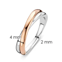 Clearance Anello Donna In Argento 925 Placcato Oro Rosa Ti Sento Milano Gioielli Ti Sento Milano