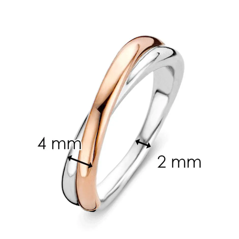 Clearance Anello Donna In Argento 925 Placcato Oro Rosa Ti Sento Milano Gioielli Ti Sento Milano