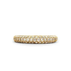 Clearance Anello Donna In Argento 925 Placcato In Oro Giallo Ti Sento Milano Con Pavè Di Zirconi Gioielli Ti Sento Milano