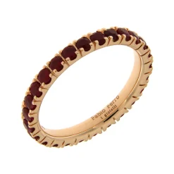 Fashion Anello Eternity Rosso Rubino in Oro Rosa 1,79 Carati Anelli Eternity