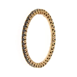 New Anello Eternity in Oro Rosa con Diamanti Neri 0,51 Carati Anelli Eternity
