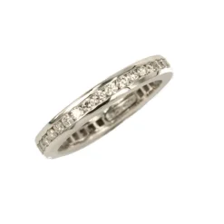 Hot Anello Eternity in Oro Bianco con Diamanti Taglio Brillante 0,78 Carati Anelli Eternity