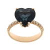 Discount Anello Cuore con Topazio London e Diamanti in Oro Rosa Anelli