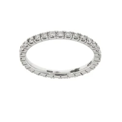 Best Anello Eternity Classic Medio in Oro Bianco e Diamanti 0,70 Carati Anelli Eternity