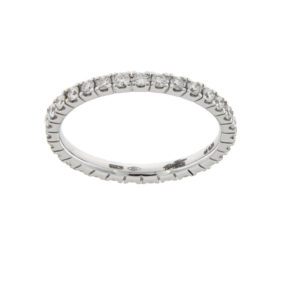 Best Anello Eternity Classic Medio in Oro Bianco e Diamanti 0,70 Carati Anelli Eternity