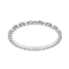 Hot Anello Eternity Alternato in Oro Bianco e Diamanti 0,16 Carati Anelli Eternity