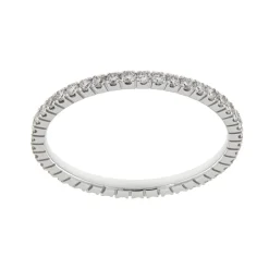 Hot Anello Eternity Classic Piccolo in Oro Bianco e Diamanti 0,52 Carati Anelli Eternity