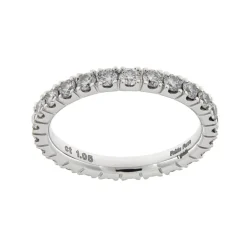 Discount Anello Eternity Classic in Oro Bianco e Diamanti 1,03 Carati Anelli Eternity