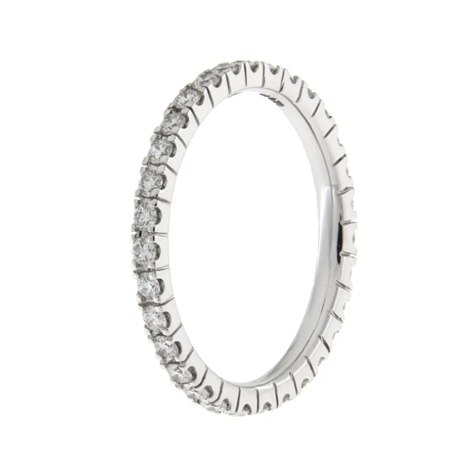 Best Anello Eternity Classic Medio in Oro Bianco e Diamanti 0,70 Carati Anelli Eternity