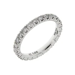 Discount Anello Eternity Classic in Oro Bianco e Diamanti 1,03 Carati Anelli Eternity