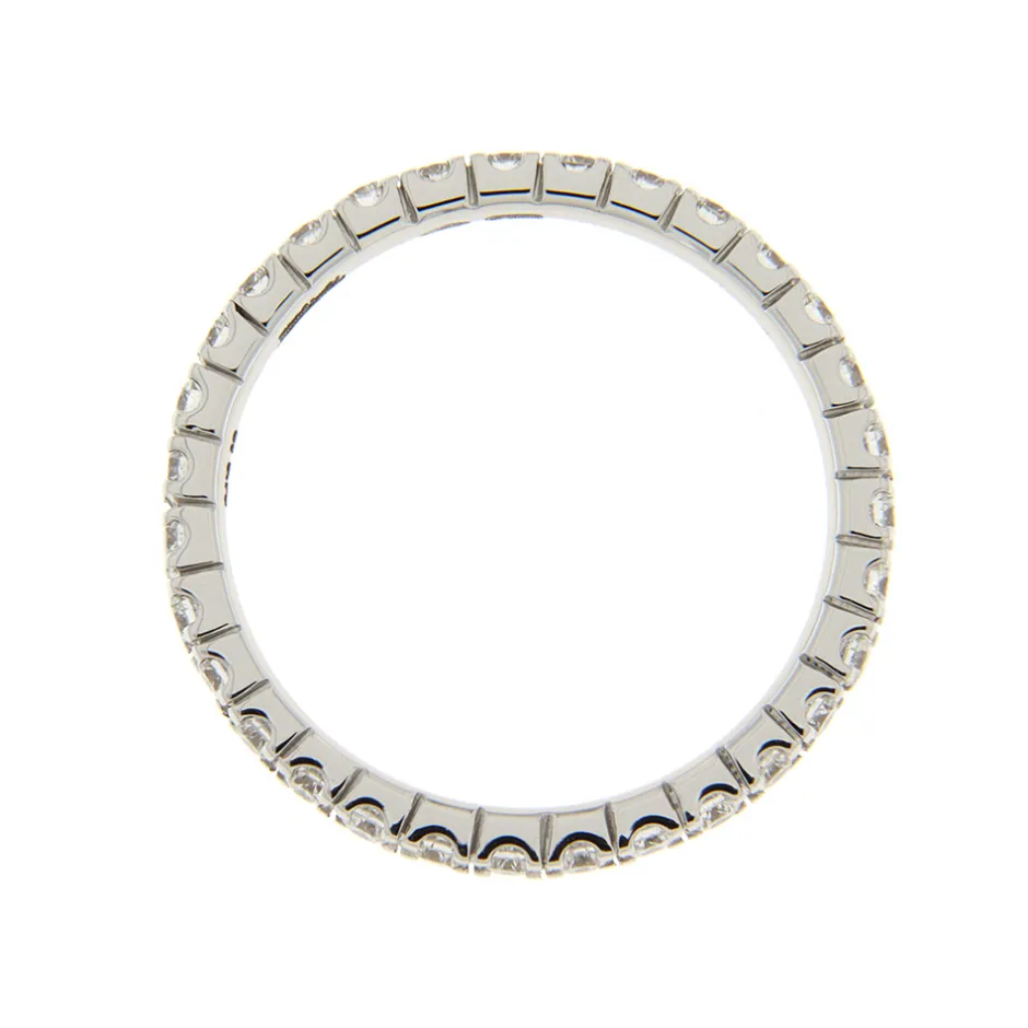 Best Anello Eternity Classic Medio in Oro Bianco e Diamanti 0,70 Carati Anelli Eternity