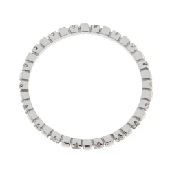 Hot Anello Eternity Alternato in Oro Bianco e Diamanti 0,16 Carati Anelli Eternity