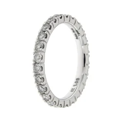 Discount Anello Eternity Classic in Oro Bianco e Diamanti 1,03 Carati Anelli Eternity