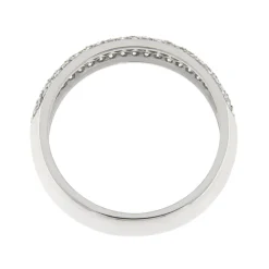 Fashion Anello Fascia in Oro Bianco e Diamanti Anelli