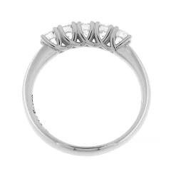 Discount Anello Fedina in Oro Bianco con Diamanti Anelli