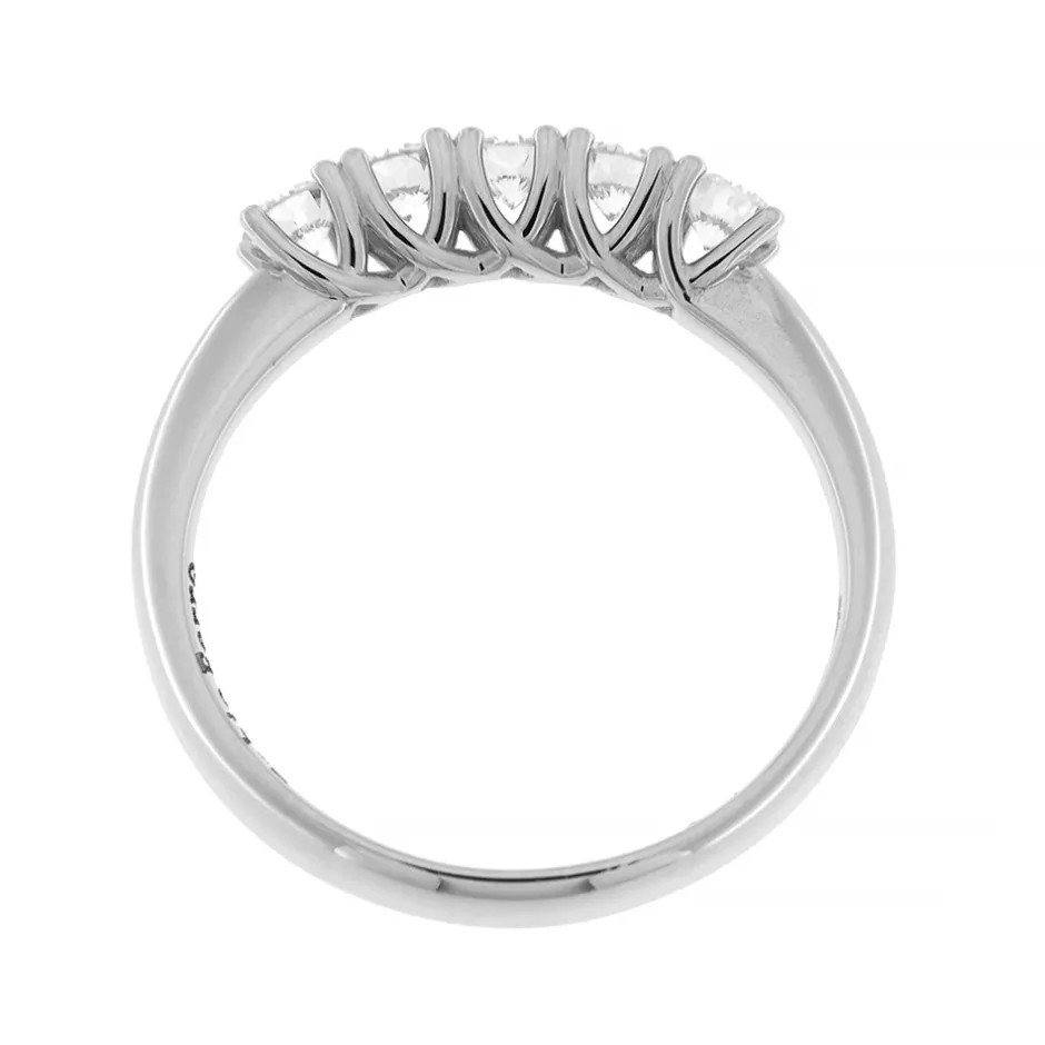 Discount Anello Fedina in Oro Bianco con Diamanti Anelli