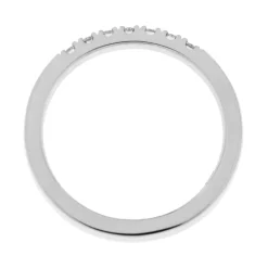 Online Anello Fedina Sette Pietre in Oro Bianco con Diamanti Anelli
