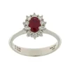 Outlet Anello Kate Medio con Rubino Birmano e Diamanti Taglio Brillante Le Mie Creazioni | Anelli
