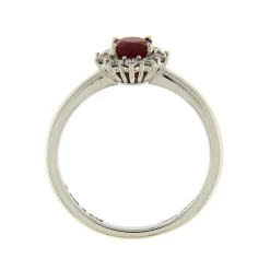 Discount Anello Kate Mini con Rubino e Diamanti Taglio Brillante Anelli