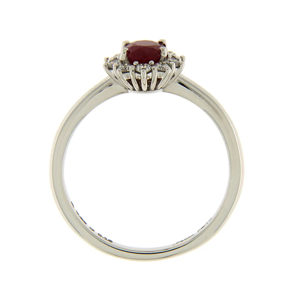 Discount Anello Kate Mini con Rubino e Diamanti Taglio Brillante Anelli